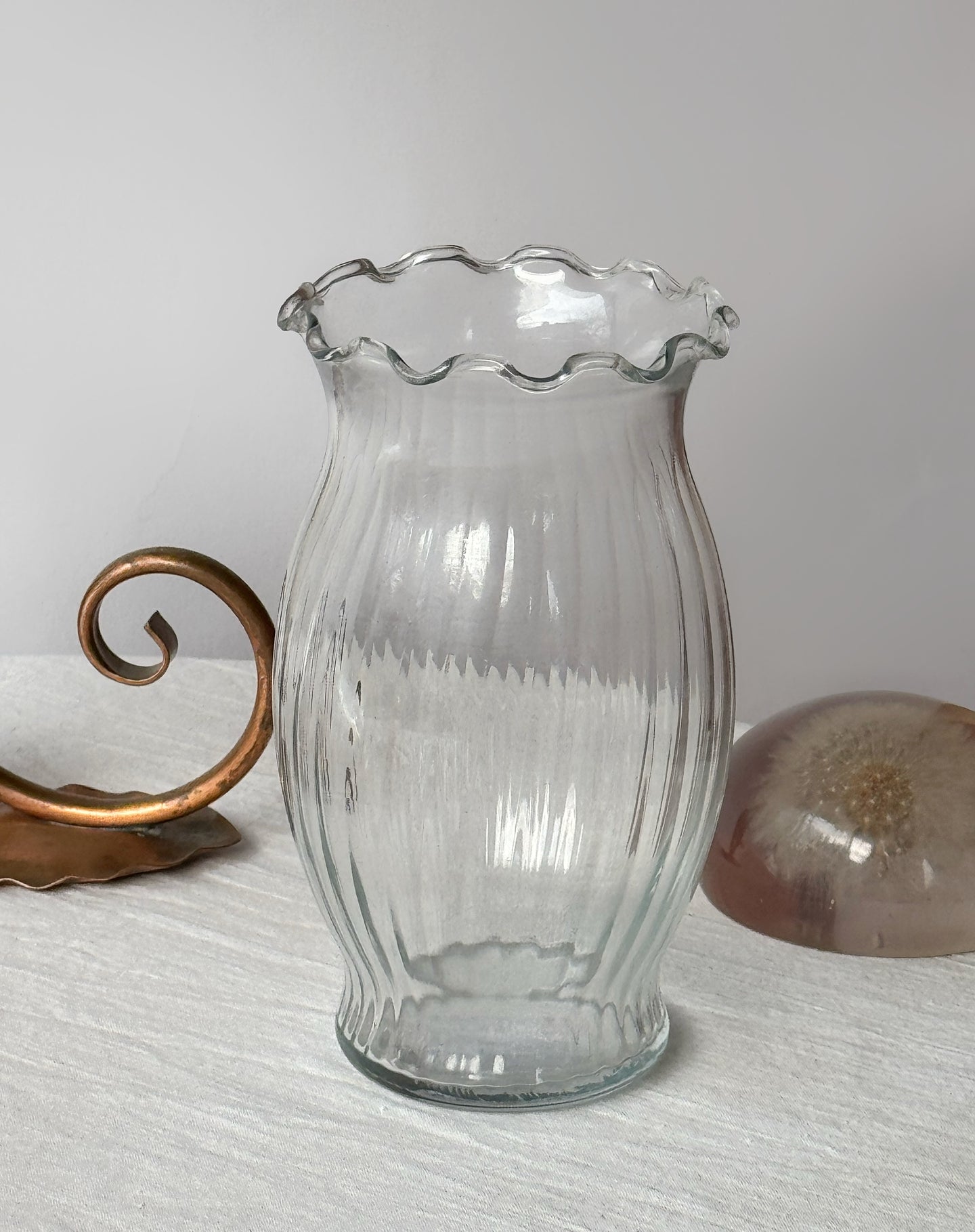 Precious Vintage Ruffle Vase