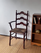 Load image into Gallery viewer, Antique English Rush Spindle Chair