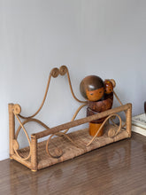 Load image into Gallery viewer, Vintage Wicker Peacock Wall Shelf