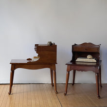 Load image into Gallery viewer, Pair of Antique Wooden Step-tier End Tables
