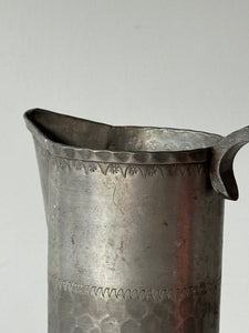 Hand Forged Vintage Pewter Pitcher