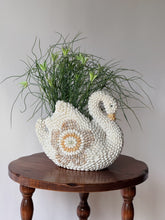 Load image into Gallery viewer, Vintage Swan Shell Planter Folk Art