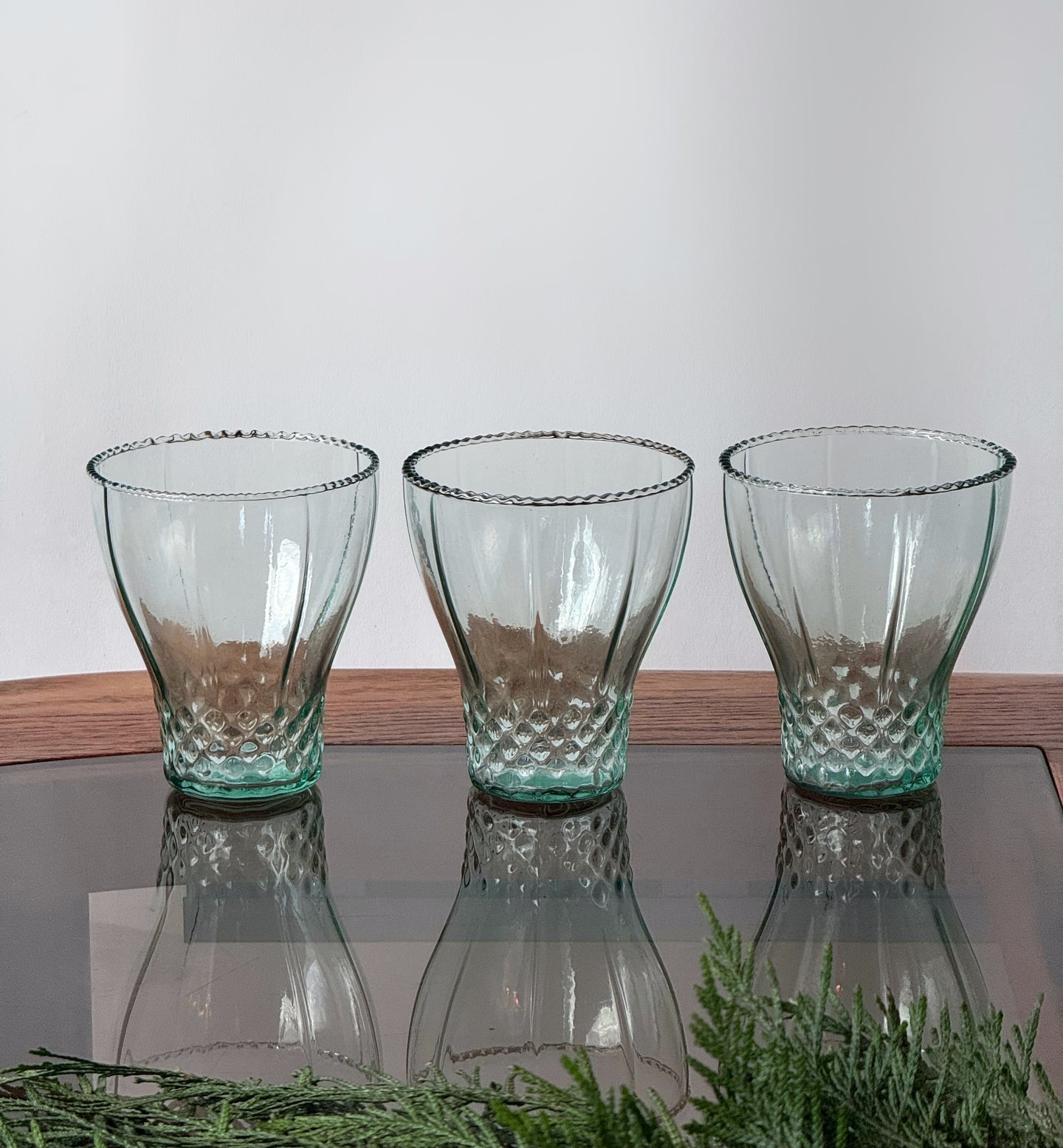 Artisan-Crafted Ruffled Bell Glasses