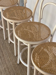 Consignment- ‘TON’ Bentwood Caned Stools