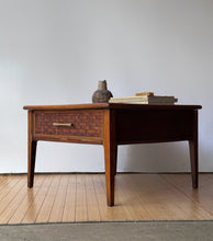 Load image into Gallery viewer, Mid Century Modern Walnut Basket Weave Table