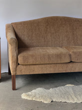 Load image into Gallery viewer, Vintage Brown Upholstered Chippendale Loveseat