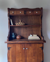 Load image into Gallery viewer, Antique American Pine Scalloped Cupboard