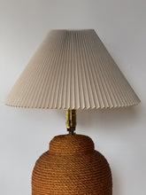 Load image into Gallery viewer, 1970’s XL Jute Rope Table Lamp