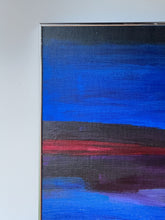 Load image into Gallery viewer, Original Blue Abstract Acrylic on Canvas Framed