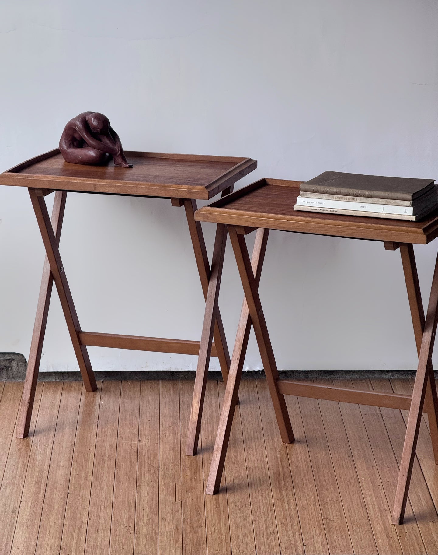 Vintage Teak Collapsable Trays