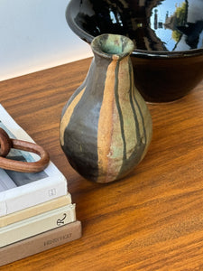 Fluted Pottery Vase