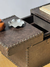Load image into Gallery viewer, Faux Leather Trunk Coffee Table
