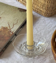 Load image into Gallery viewer, Vintage Etched Glass Candle Holder
