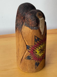 Vintage Paul Sand Carved Native Folk Art