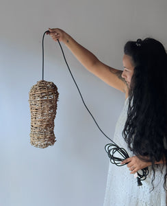 Handwoven Basket Pendant Lamp