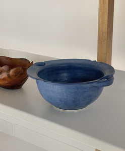Cobalt Blue Farm Stoneware Bowl with Handles