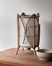 Load image into Gallery viewer, Bloomingville Rattan &amp; Cotton Table Lamp