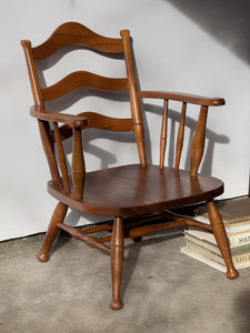 Vintage Japanese Wooden Low Profile Chair