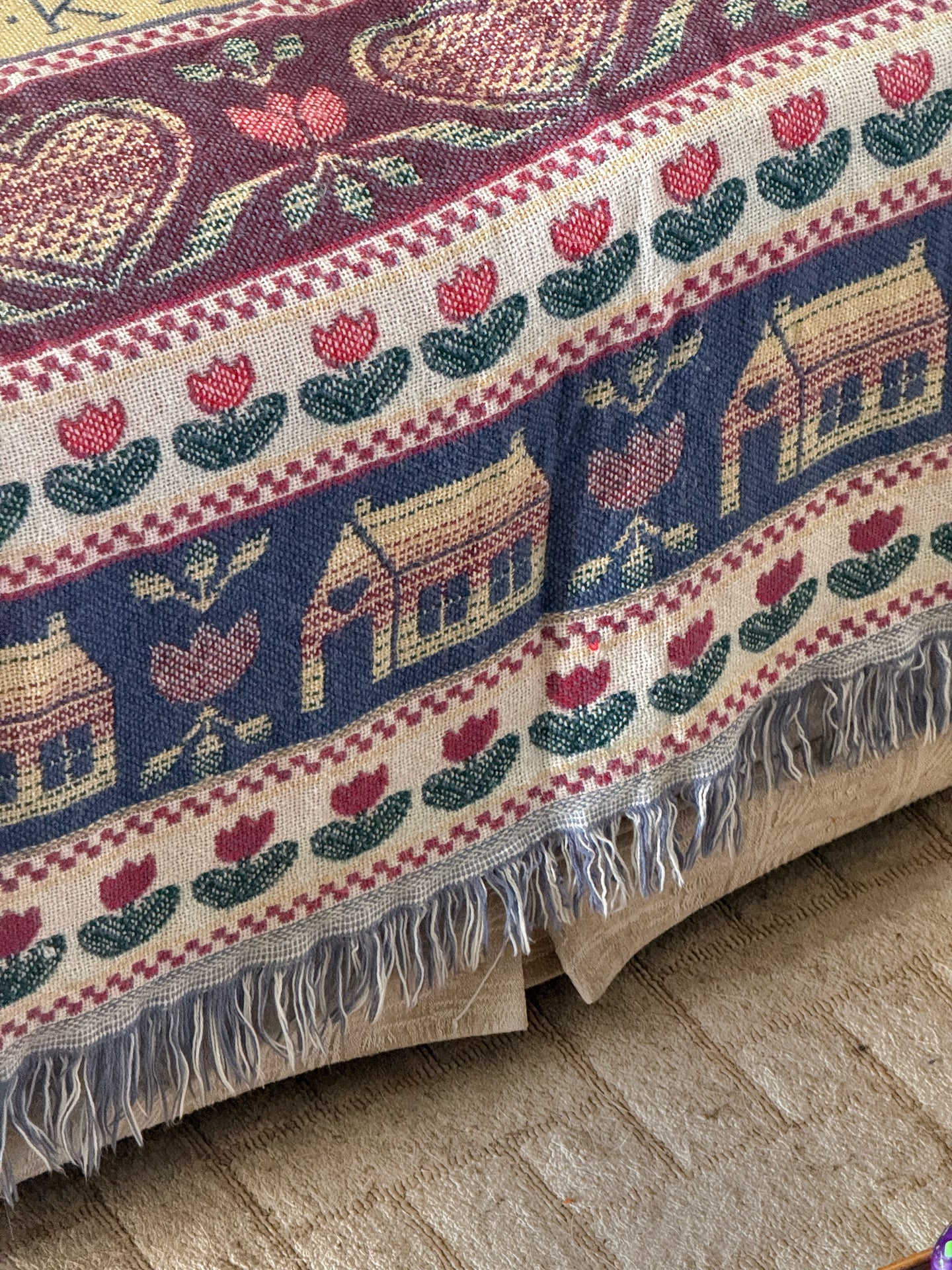 Antique handmade Swedish Baby Blanket
