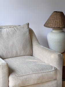 Vintage Cream Swivel Rocking Chair