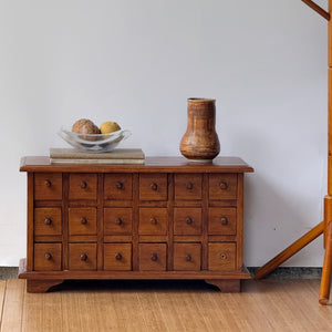 Antique Handcrafted Apothecary Chest of 18 Drawers