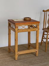 Load image into Gallery viewer, Vintage Rattan End Table