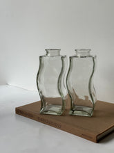 Load image into Gallery viewer, Pair of Wavy Glass Bottles