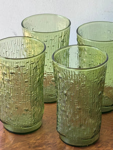 Vintage Anchor Hocking Set of 4 in Pagoda Green