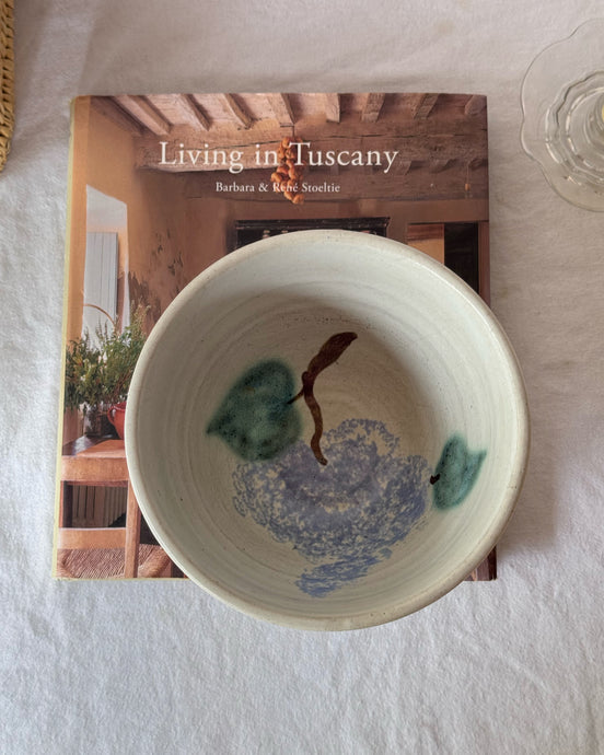 Hand Thrown Pottery Bowl Grape Art