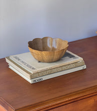 Load image into Gallery viewer, 1980’s Hand-turned Scalloped Wooden Bowl
