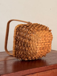 Vintage Porcupine Curl Handheld Basket