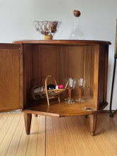 Load image into Gallery viewer, Vintage MCM Drum Storage Table