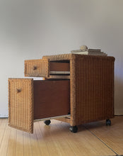 Load image into Gallery viewer, Vintage Wicker File Cabinet