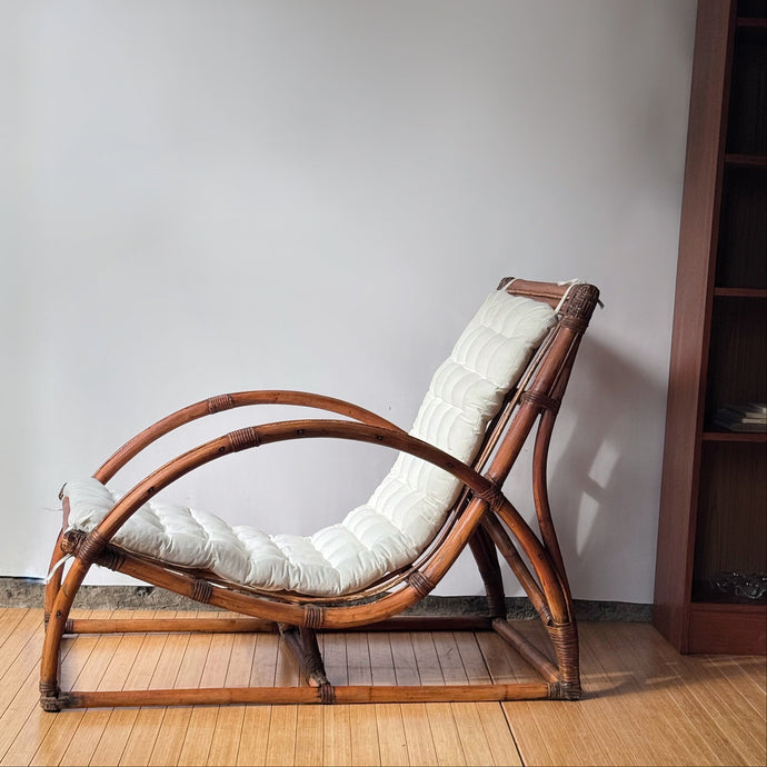 Vintage Sculptural Rattan Chair
