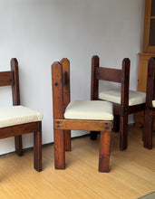 Load image into Gallery viewer, Vintage Brutalist Dining Chair Set