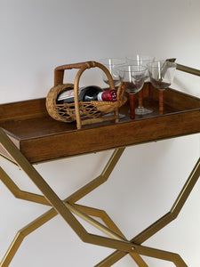 Modern Bar Cart on Wheels