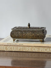 Load image into Gallery viewer, Antique Engraved Brass Jewelry Box