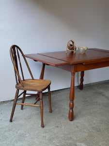 1950's Drop Leaf Maple Dining Table- Solid Wood