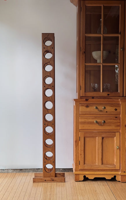 Vintage Oak Freestanding Wine Rack