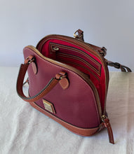 Load image into Gallery viewer, Vintage Pebble Grain Dooney &amp; Bourke Burgundy Mini Satchel Bag