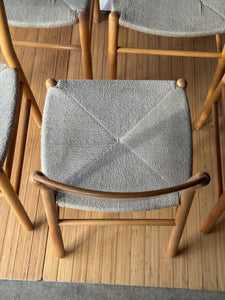 Vintage Danish Set of 6 Beechwood Chairs