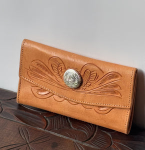 Vintage Tooled Leather Wallet