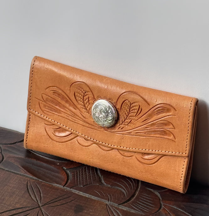 Vintage Tooled Leather Wallet