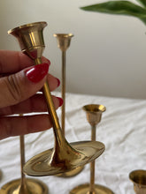 Load image into Gallery viewer, Vintage Deadstock Box of 7 Brass Candle Tapers