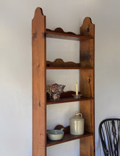 Load image into Gallery viewer, Tall Antique Scalloped Wooden Shelf