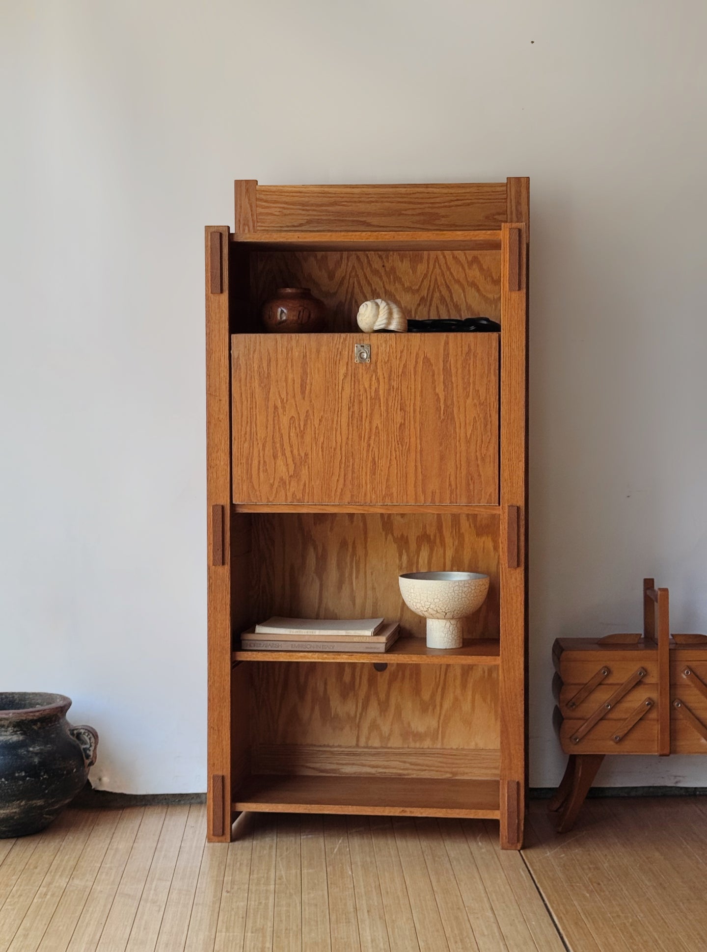 Gustav Stickley Inspired  Oak Drop Front Desk