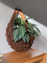 Load image into Gallery viewer, XL MCM Brutalist Wooden Plant Hanger