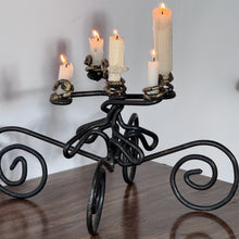 Load image into Gallery viewer, XL Vintage Swirl Iron Candalabra