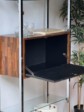 Load image into Gallery viewer, Mid Century Modern Chrome &amp; Glass Etagere/ Desk