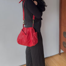 Load image into Gallery viewer, Vintage Red Victoria Leather Purse